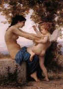 Adolphe William Bouguereau Girl Defending Herself Against Love oil